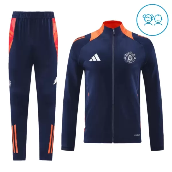 Manchester United Enfant Ensemble Vestes d'Entraînement 24/25 Navy