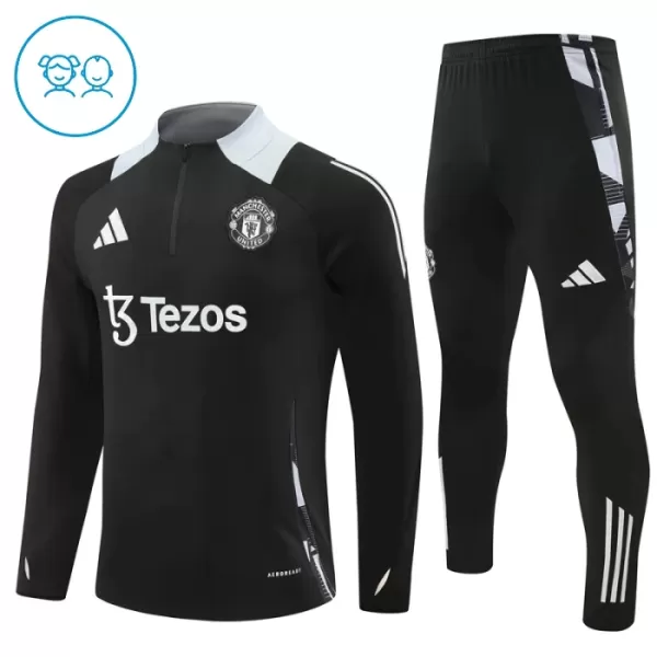 Manchester United Enfant Kit de Sweat-shirt d’entraînement 24/25 Noir