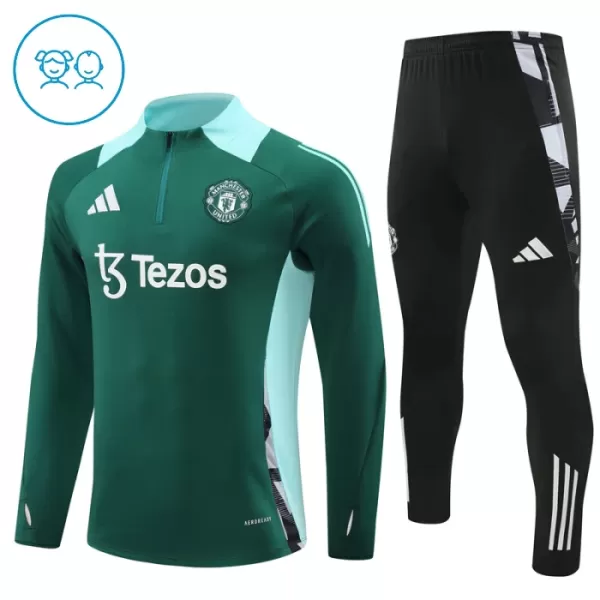 Manchester United Enfant Kit de Sweat-shirt d’entraînement 24/25 Vert