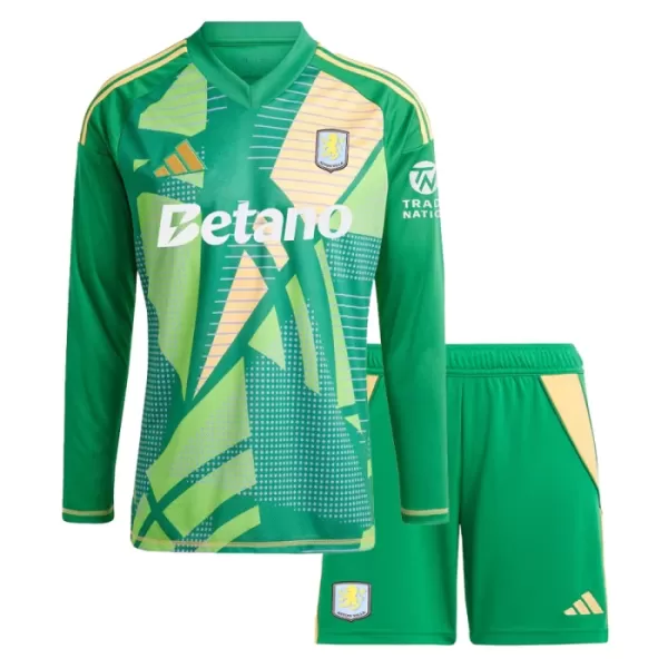 Kit De Football Gardien Aston Villa Enfant 24/25 Manches Longues Vert