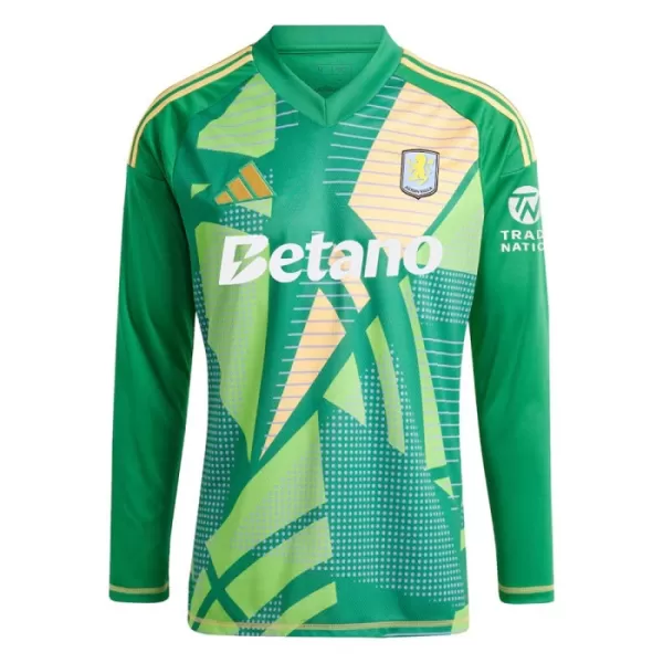 Kit De Football Gardien Aston Villa Enfant 24/25 Manches Longues Vert