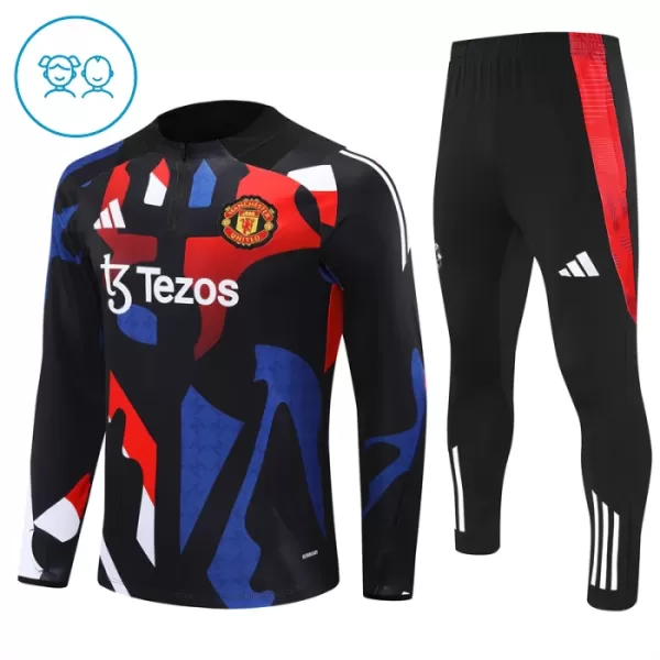 Manchester United Enfant Kit de Sweat-shirt d’entraînement 24/25 Noir