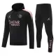 Paris Saint-Germain Kit sweat-shirt d'entraînement à capuche 24/25 Noir