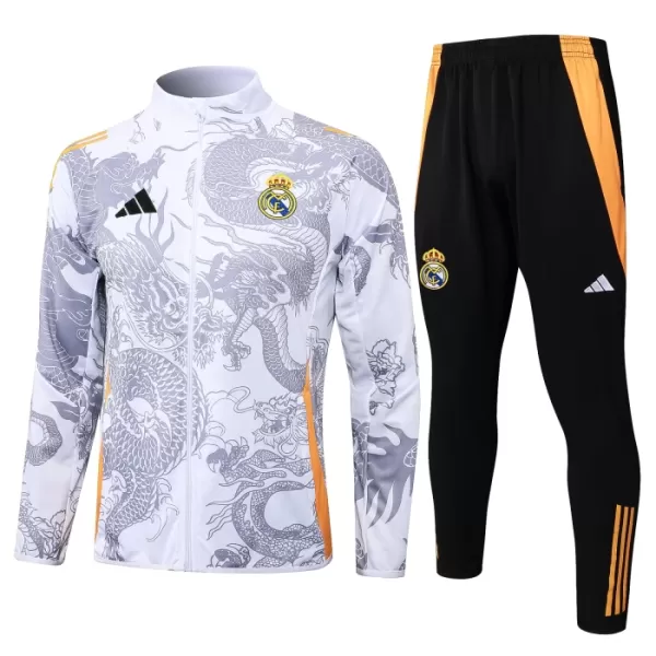 Real Madrid Ensemble Vestes d'Entraînement 24/25 Dragon Blanc