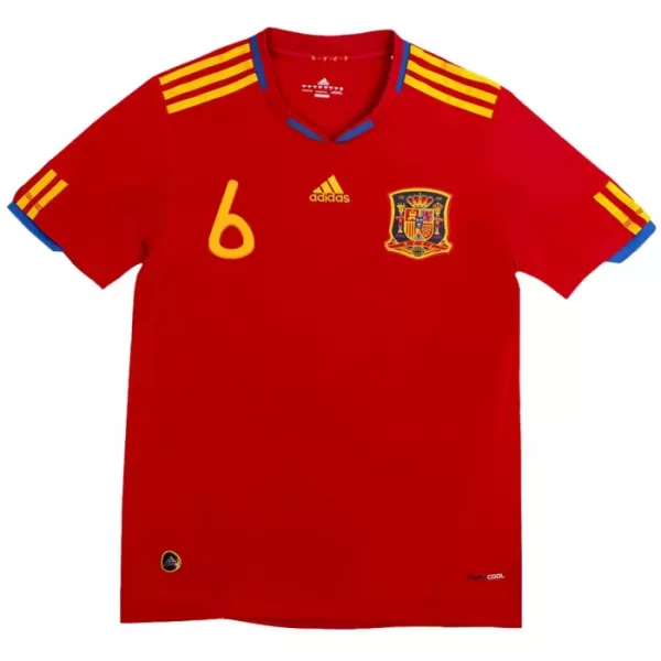 Maillot De Foot Espagne A. Iniesta 6 2010 Domicile Retro